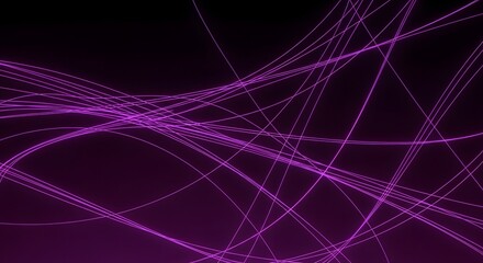 Abstract purple lines on black background.