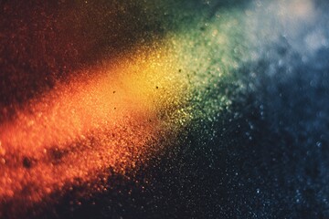 Abstract rainbow dust explosion