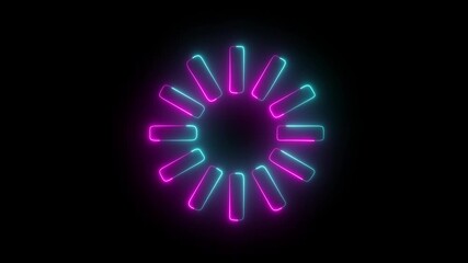 Animated spinning waiting icon on. Loading circle animation. Seamless Loop and animated circle loading gif video Animated of circle loading icon. Dots, circle and animation icon for.