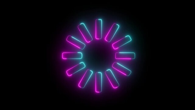 Animated spinning waiting icon on. Loading circle animation. Seamless Loop and animated circle loading gif video Animated of circle loading icon. Dots, circle and animation icon for.