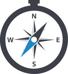 Modern compass finding direction, guiding your next adventure
