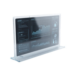 Fototapeta premium smartphone showing a white screen paired with a green screen, isolated on transparent background