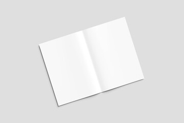 Bifold Brochure Mockup on White Background