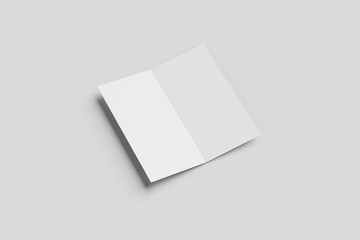 DL Bifold Brochure Mockup on White Background
