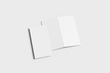 DL Bifold Brochure Mockup on White Background