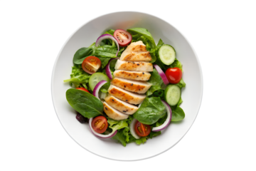 Deliciously Fresh Chicken Salad with Crisp Vegetables and a Light Vinaigrette, a Wholesome Meal for a Healthy Lifestyle