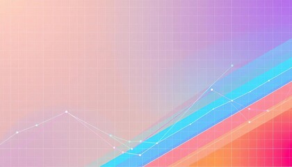 Abstract grid background with modular lines and a graph overlay, abstract, science
