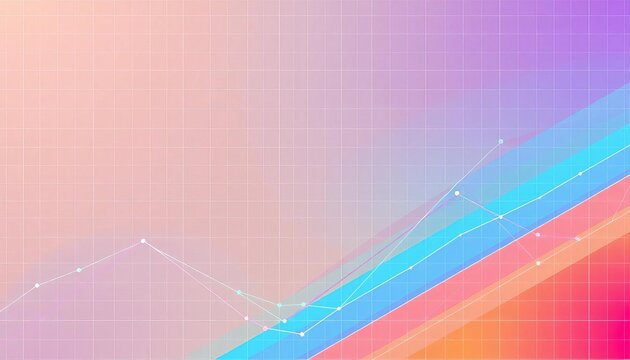 Abstract grid background with modular lines and a graph overlay, abstract, science