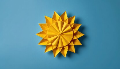 Bright yellow paper sunburst