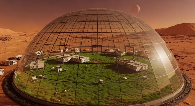 Mars Habitat Dome Structure.