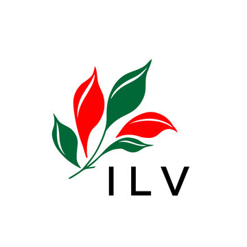 Modern Abstract Leaf Logo Design &ndash; Red and Green Nature-Inspired Brand Icon, ILV Later Logo, 
