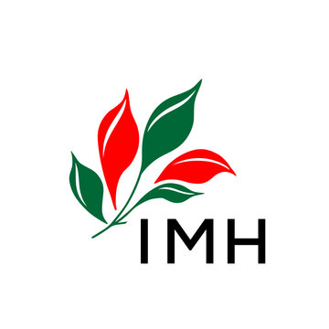 Modern Abstract Leaf Logo Design &ndash; Red and Green Nature-Inspired Brand Icon, IMH Later Logo, 
