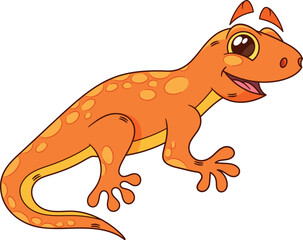 Gecko reptile character vector illustration