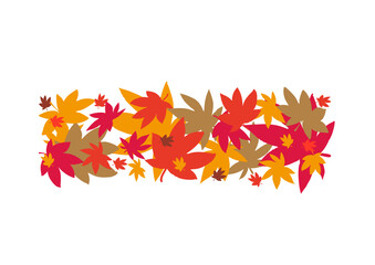 紅葉の落ち葉の四角い背景