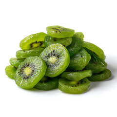 Delicious pile of candied kiwi slices sweet treat healthy snack food photography