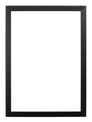 Simple modern picture frame thin black wood soft matte finish clean lines rectangular 45 aspect ratio minimalist Scandinavian design realistic texture white i