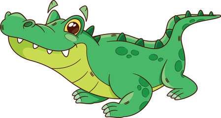 Crocodile predator character vector illustration