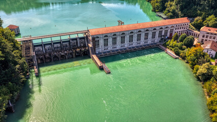 Wasserkraftwerk Mühleberg im Kanton Bern, September 2025, Schweiz