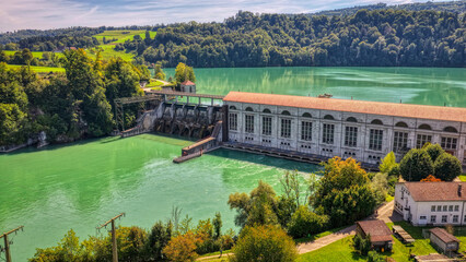 Wasserkraftwerk Mühleberg im Kanton Bern, September 2025, Schweiz