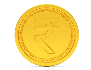 Golden rupee coin icon