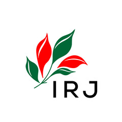 Modern Abstract Leaf Logo Design – Red and Green Nature-Inspired Brand Icon, IRJ Later Logo, 
