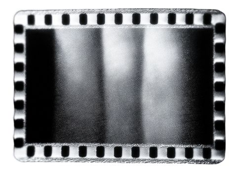 Black and white film strip with three vertical bands of varying shades