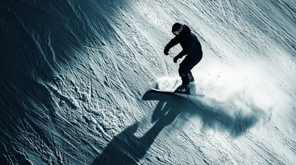 Snowboarder mountain slope