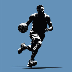 Naklejka premium player silhouette vector