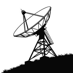 Satellite dish outline