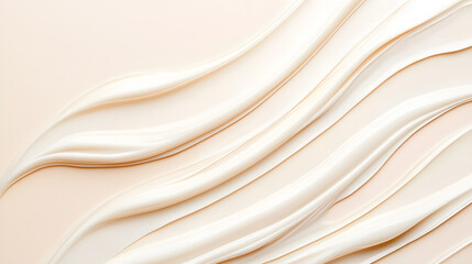 Minimal abstract beige wave background with soft shadows. Perfect texture for luxury cosmetics, branding, spa, skincare products, packaging, and modern design mockups.
