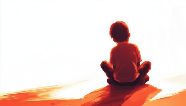 Protecting Children: A Little Boy Sitting On The Floor, Crying Due To Insecurity And Bullying. Addressing Bullying And Harassment In Children.