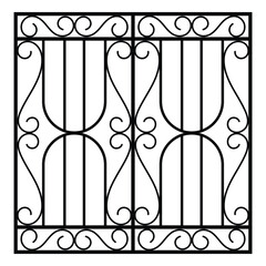 Ornate Black Metal Gate Design Wrought Iron Window Grill