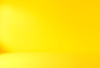 Abstract background of yellow gradient wall and floor.