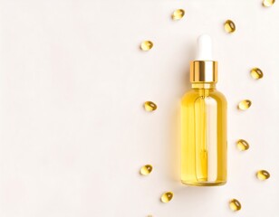 Golden serum with capsules