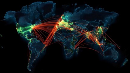 Global Data Network Traffic Visualization