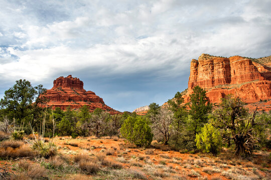 Bell Rock and Courthouse Butte, Sedona, Taken in Spring