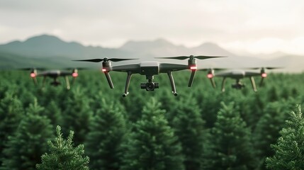 Robotic-assisted drone swarm for reforestation, autonomously planting diverse native tree species across vast, deforested landscapes, accelerated ecological recovery.