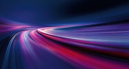 Abstract swirling motion blur, vibrant colors on dark background
