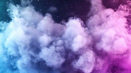 Fototapeta premium Particle Colorful mist with scattered floating particles creating a mysterious ambiance.