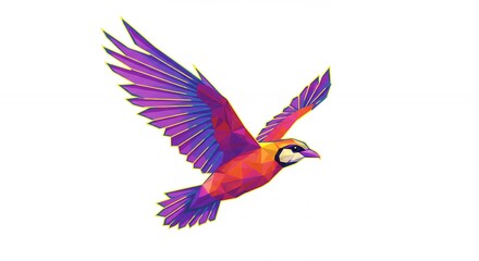 Fototapeta premium Colorful bird in flight