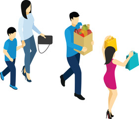 vector illustration of shopping