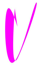 Vibrant magenta abstract brush stroke conveys dynamic energy and creative flow, perfect for modern design projects and artistic expression.