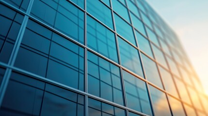 Self-regulating smart glass facade glass surface, subtle tint change, light reflection, embedded particles