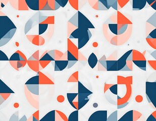 Abstract geometric pattern with circles and triangles