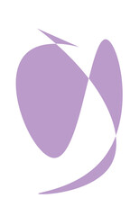 Abstract dynamic purple shapes swirl elegantly, creating a modern design element perfect for branding, backgrounds, or artistic projects, evoking creativity and visual interest.