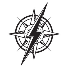 Lightning Bolt Icon Vector Set | Black Thunderbolt Flash Symbol Illustration