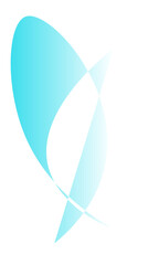 Fototapeta premium Dynamic abstract shapes in vibrant teal and white create a modern, minimalist design perfect for branding, website backgrounds, or artistic projects, evoking a sense of fluidity and innovation.
