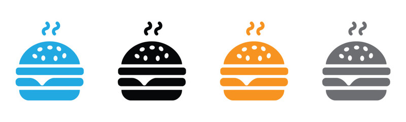 Delicious burger icons for your designs and food projects