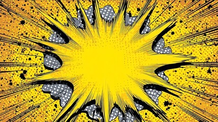 bright starry yellow wallpaper comic book style