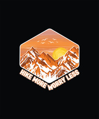 Hike More Worry Less T-shirt Design